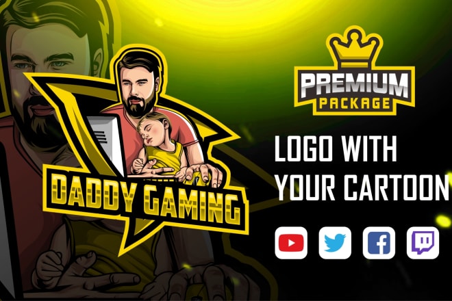 I will design your twitch, avatar, gaming, esports, mascot logo