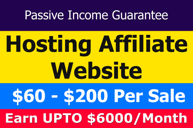 I will develop hosting affiliate website for passive income