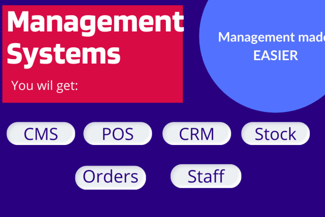 I will develop pos, cms and inventory management systems