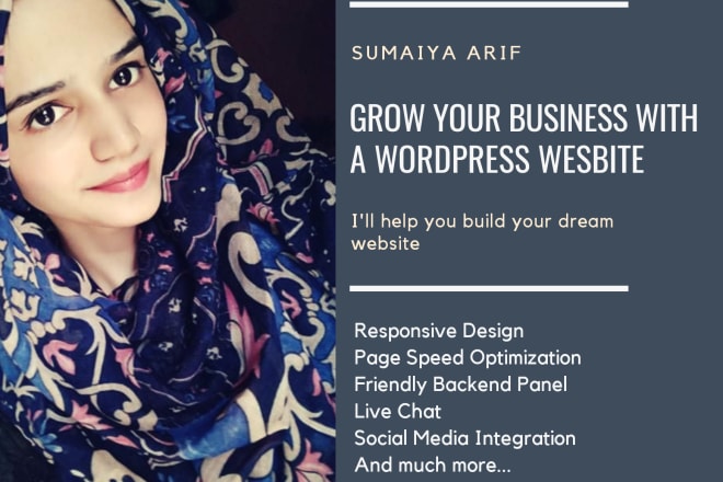 I will develop professional and responsive wordpress website