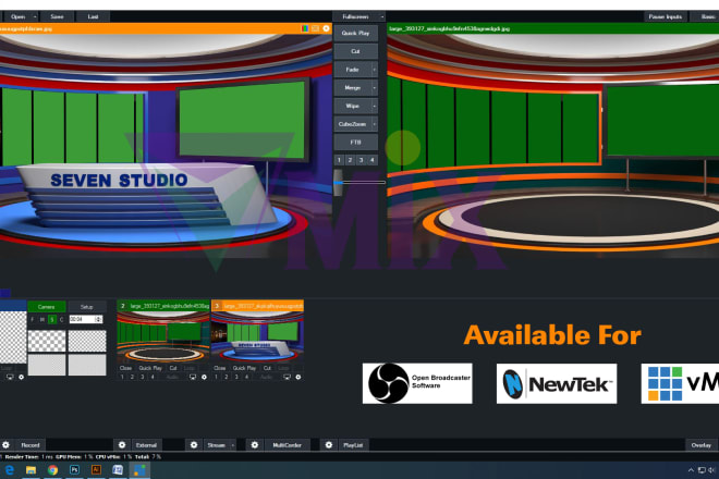 I will do 4k virtual set,and 3d model of virtual studio