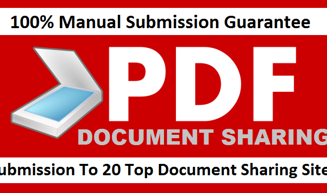 I will do a manual PDF submission to top 20 document sharing sites