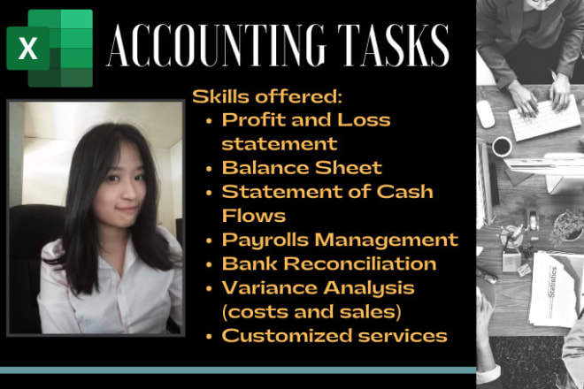 I will do accounting and bookkeeping tasks fast and accurate