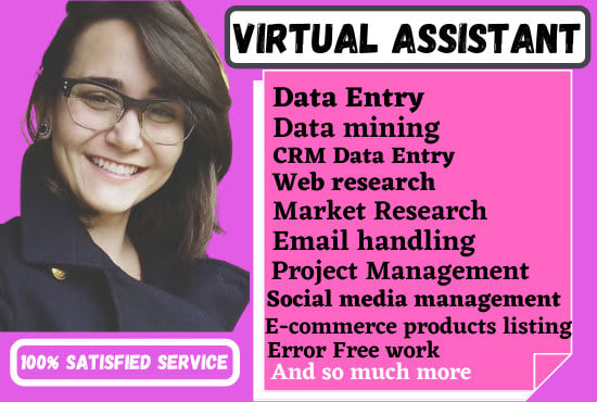I will do accurate data entry web research and virtual assistant job