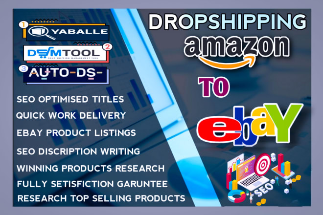 I will do amazon to ebay dropshipping listing walmart,aliexpress