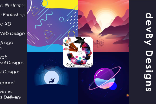 I will do any job in adobe ilustrator, photoshop or xd