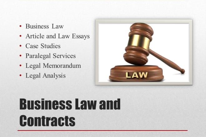 I will do any kind of business law and company law task