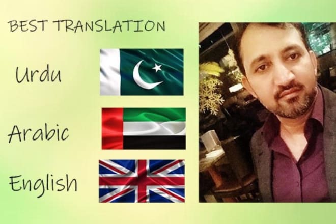 I will do arabic english urdu translation for you