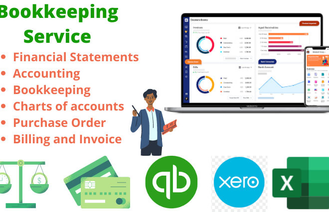 I will do bookkeeping in quickbook desktop, online, xero, and excel