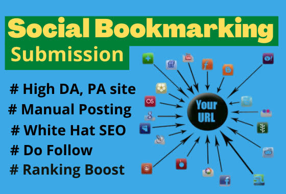 I will do bookmark submission manually on high pr, da, sites