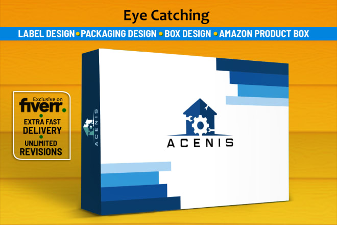 I will do box design, product packaging, bottle and label design