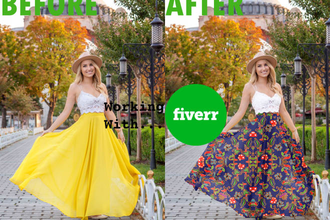 I will do color correction and pattern change of your photo 24 hour