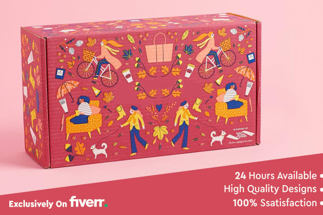 I will do custom packaging box, mailer box, subscription box design with 3d mockups