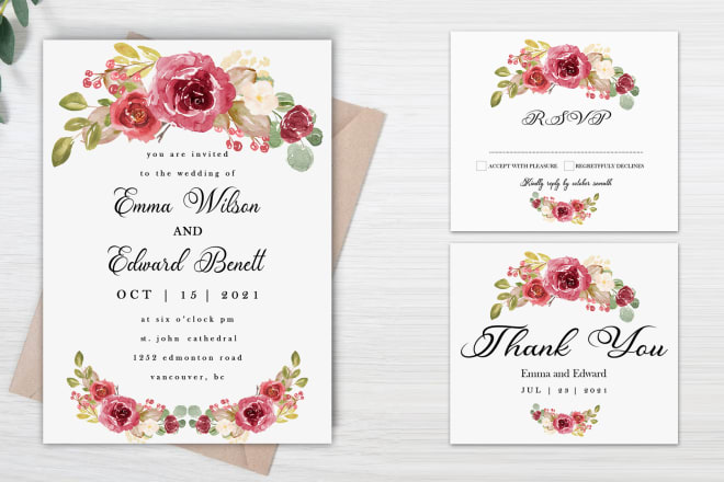 I will do customized wedding invitations and other invites