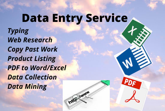 I will do data entry, copy past, data mining, data scarping