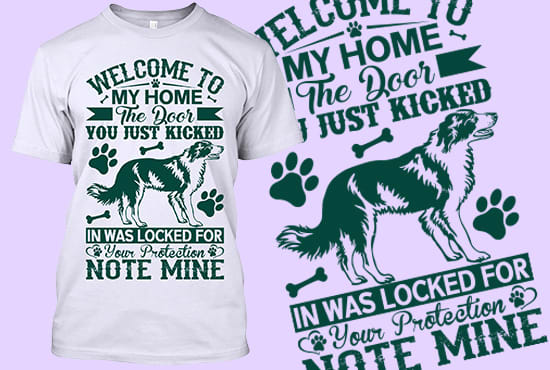 I will do eye catching dog t shirt design