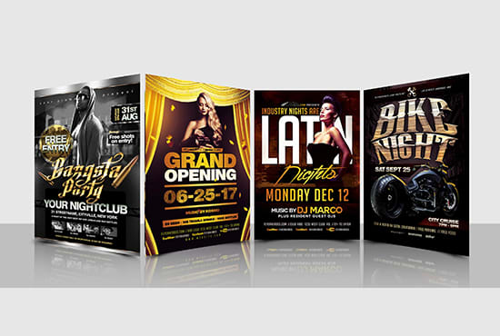 I will do eye catching flyers and banners for service or product