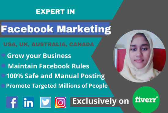 I will do facebook marketing and business promotion worldwide