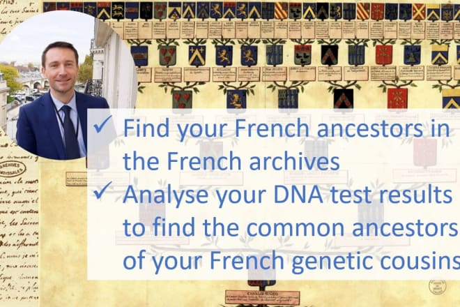 I will do genealogy research for your french family tree and perform dna analysis