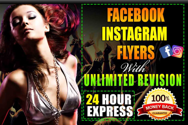 I will do instagram and facebook flyer design