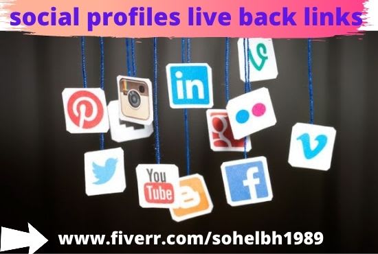 I will do interlinkable social profiles live back links