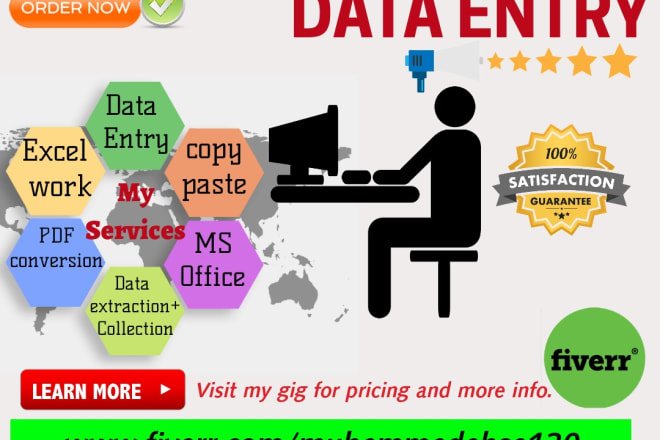 I will do online and offline data entry and typing jobs