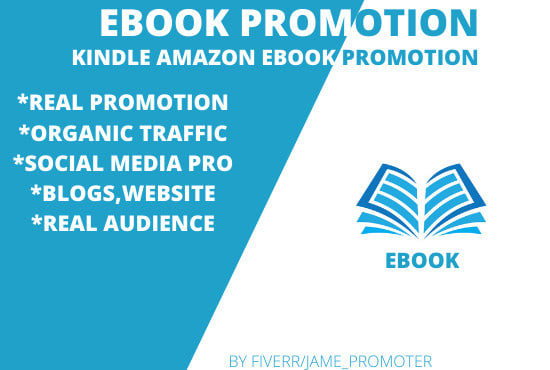 I will do organic amazon kindle ebook promotion on top social media platforms