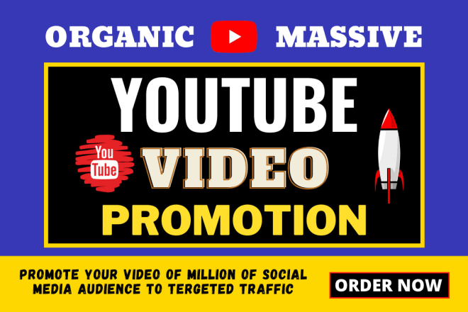 I will do organic youtube video promotion