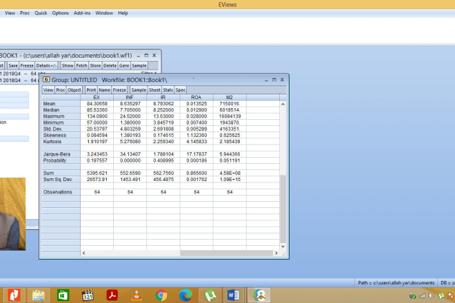 I will do panel data econometrics and time series analysis in eviews