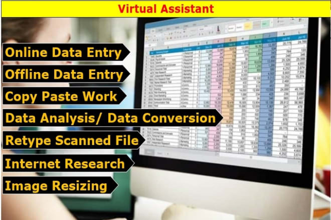 I will do perfect excel data entry, data analysis, typing and internet research