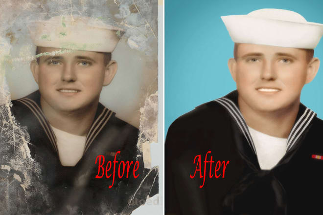 I will do photo restoration and repair service