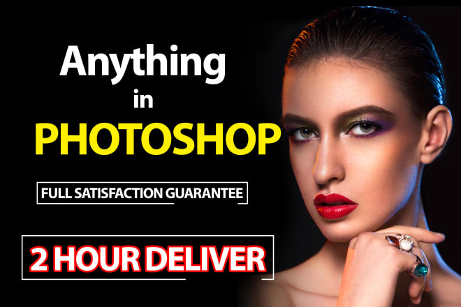 I will do photoshop editing, retouching, image resize, background remove