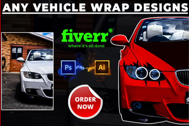 I will do pro wrap designs including car wrap, truck wrap, bike wrap