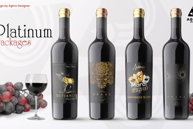 I will do professional and creative wine label design