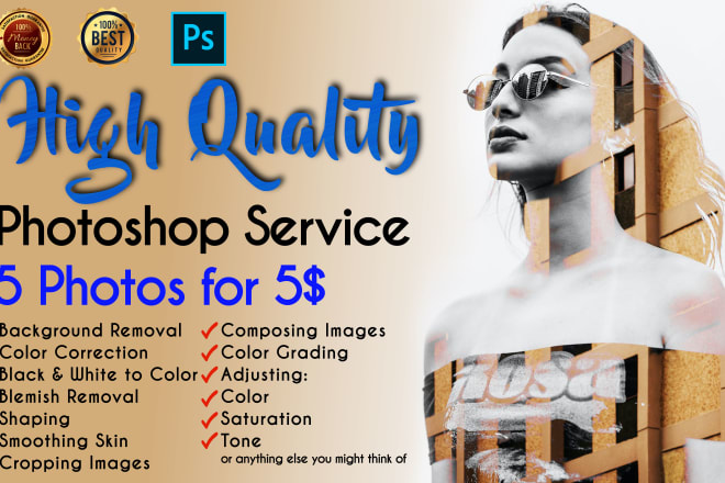 I will do professional photo editing and retouching in photoshop