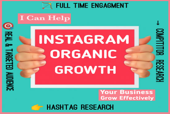 I will do quick organic instagram growth and marketing