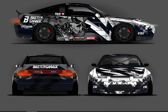 I will do racing car wraps,vehicle wrap design