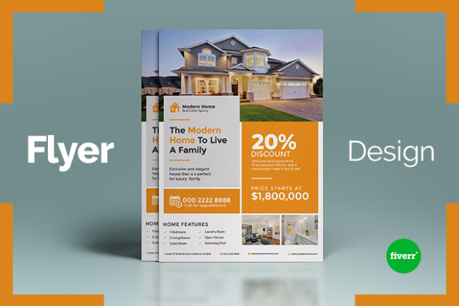 I will do real estate flyer design