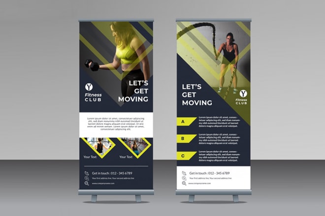 I will do roll up banner design