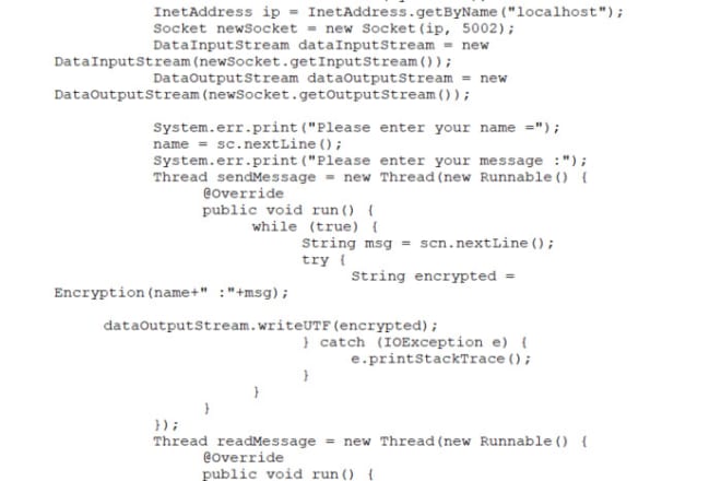 I will do socket programming in python, java, c and c plusplus