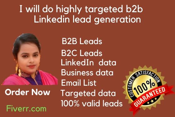 I will do target b2b lead generation or contact list or email list