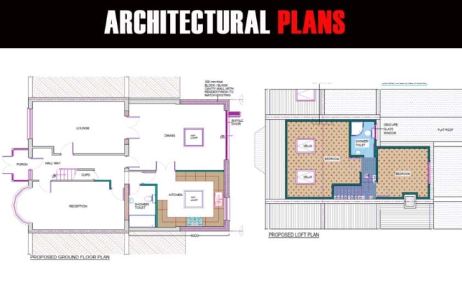 I will do UK council planning application drawings