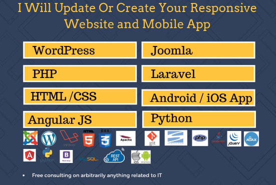 I will do website, web app and mobile app development