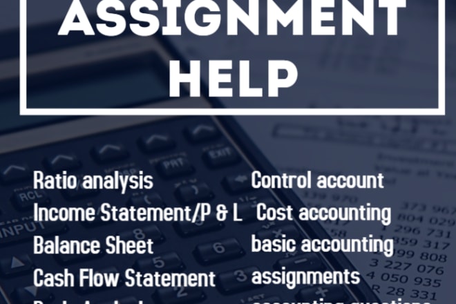 I will do your accounting assignments