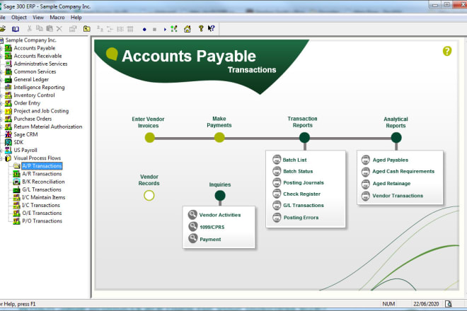 I will do your accounts payable, accounts receivable, company setup