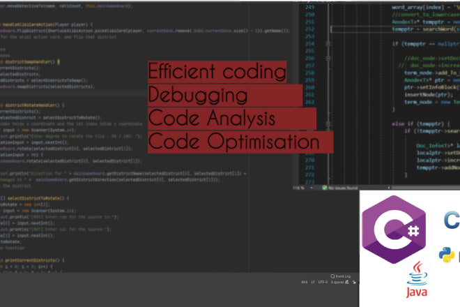 I will do your cpp, java, csharp, and python projects