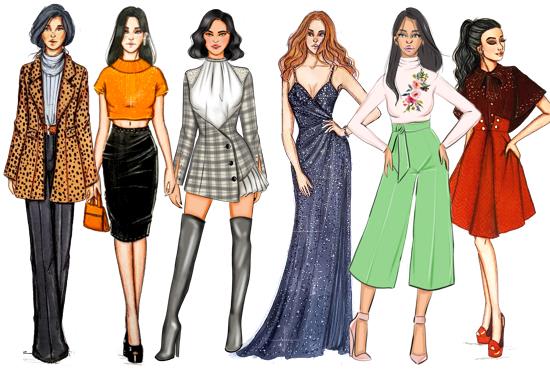 I will draw a fashion illustration or sketch