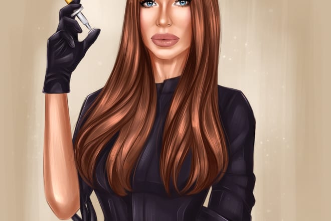 I will draw a portrait or logo for you