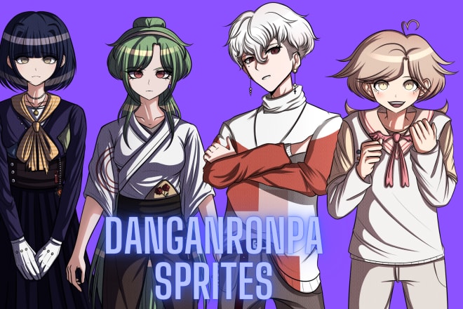 I will draw a sprite in the danganronpa art style