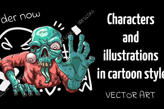 I will draw an illustration with a character, object, you or your pet